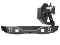 XOR Bumper Rr W/Tire Carrier Black Jeep Rugged Ridge