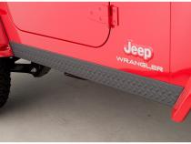 Black Trail Armor Side Rocker Panels For 1997-2006 Jeep Wrangler 2-Door, Pair Bushwacker