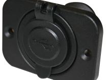 USB Power Socket Dual 5V 1A and 2.1A W/Cover and 3 Mounting Brackets Bulldog Winch