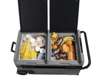 Basecamp 75L Fridge/Freezer Dual Zone Fridge Outside Dimensions 36.9 inch Long x 18.3 Inch Tall x 21.1 Inch Wide Smittybilt