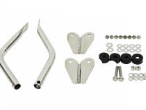 Jeep CJ Mirror Kit Pair 55-86 CJ Polished Silver Kentrol