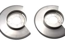 Jeep CJ Disc Brake Dust Cover Pair 78-86 CJ Polished Silver Kentrol