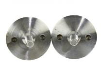 Jeep CJ/YJ Windshield Knobs Pair 76-95 CJ and Wrangler YJ Polished Silver Kentrol