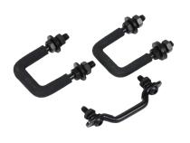 Jeep CJ Windshield Tie Down Kit 55-86 CJ Powdercoat Black Kentrol