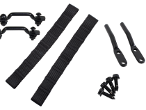 Jeep CJ/YJ Door Strap Kit For 76-95 Jeep CJ/YJ Black Powdercoat Stainless Steel Kentrol