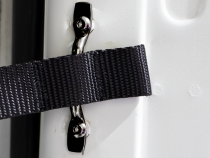 Jeep CJ/YJ Door Strap Kit For 76-95 Jeep CJ/YJ Black Powdercoat Stainless Steel Kentrol