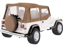 Soft Top 1987-1995 YJ Wrangler Spice Denim w/Frames/Soft Upper Doors/Hardware RT Off Road