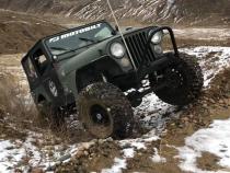 Jeep CJ Front Stubby Bumper W/Stinger Bare Steel Motobilt