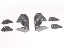 Dual Front Lower Shock Mounts SD60 Bare Steel Motobilt