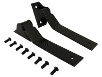 Tailgate Hinge 1987-1995 YJ Wrangler Black Powder Coat Over Stainless Steel 2 Hinges/Hardware RT Off Road