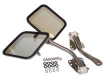 L &amp;amp; R Polished Stainless Steel Mirror Kit for 55-95 Jeep CJs, YJ Wrangler RT Off Road