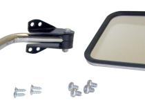 Chrome Arm &amp;amp; Mirror Kit for 1955-1986 CJ-5, CJ-6, CJ-7, CJ-8 Left (Driver) Side RT Off Road