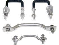 Stainless Windshield Tie Down Kit, Left &amp;amp; Right Front, Includes Hardware RT Off Road