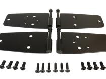 Black Stainless Steel Door Hinge Set for Select Jeep CJ-7, CJ-8, YJ Wrangler RT Off Road