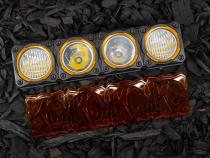 Head Light Cover Shield Flex Era Bar 10 Inch Amber Each KC HiLiTES
