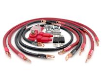 1987-1990 Jeep Wrangler YJ Battery Cable Kit 4.2 Liter 1/0 Gauge Battery Cable w/Black Red/Spyder Wrap Big7Kits