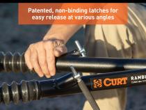 Curt Rambler Steel RV Tow Bar 7500 Lbs. 2 Inch Shank) Includes Tow Bar Safety Cables Hitch Pin and Clip RockJock 4X4