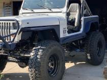 Jeep Tube Fenders with Inners Bare Steel For 76-87 Jeep CJ7 81-85 Jeep Scrambler Wizard Works Offroad