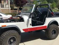 Jeep Rock Sliders No Tubing Bare Steel For 76-87 Jeep CJ7 81-85 Jeep Scrambler Wizard Works Offroad