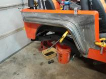 Jeep YJ Comp Cut Rear Armor Bare Steel For 87-95 Wrangler YJ Wizard Works Offroad