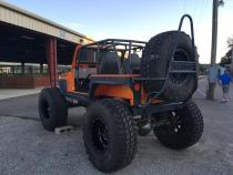 Jeep YJ Rear Bumper and Swing Down Tire Carrier Bare Steel For 87-95 Wrangler YJ Wizard Works Offroad