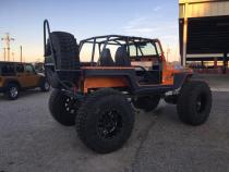 Jeep YJ Rear Bumper and Swing Down Tire Carrier Bare Steel For 87-95 Wrangler YJ Wizard Works Offroad