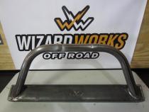 Jeep TJ Stubby Front Bumper w/Bull Bar Bare Steel For 97-06 Jeep Wrangler TJ Wizard Works Offroad