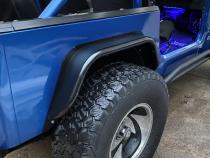 Jeep TJ Rear Tube Flares Bare Steel For 97-06 Jeep Wrangler TJ Wizard Works Offroad