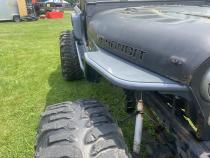 Jeep Scrambler Rear Armor with Tube Flares Bare Steel For 81-85 Jeep Scrambler Wizard Works Offroad