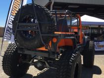 Jeep Scrambler Rear Bumper and Swing Down Tire Carrier Bare Steel For 81-85 Jeep Scrambler Wizard Works Offroad