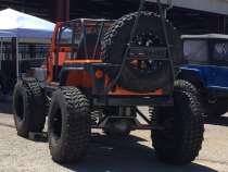 Jeep Scrambler Rear Bumper and Swing Down Tire Carrier Bare Steel For 81-85 Jeep Scrambler Wizard Works Offroad