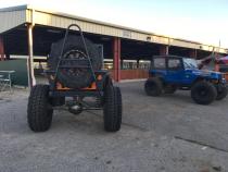 Jeep Scrambler Rear Bumper and Swing Down Tire Carrier Bare Steel For 81-85 Jeep Scrambler Wizard Works Offroad