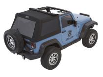 Jeep Trektop Glide - Jeep 07-18 Wrangler JK 2-Door (Black Diamond) Bestop