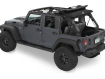 Jeep Trektop Glide - Jeep 07-18 Wrangler JK 4-Door (Black Diamond) Bestop