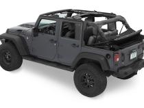 Jeep Trektop Glide - Jeep 07-18 Wrangler JK 4-Door (Black Diamond) Bestop